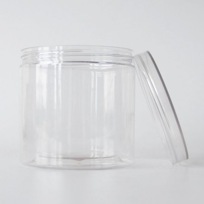 Cheap 19oz 100 caliber 500ml plastic wide mouth jars for spices food