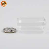 Cheap 350ml pet transparent sealed plastic beverage jar for juice