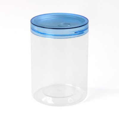 Factory outlet 450ml empty plastic food packaging stash jar with easy open cover