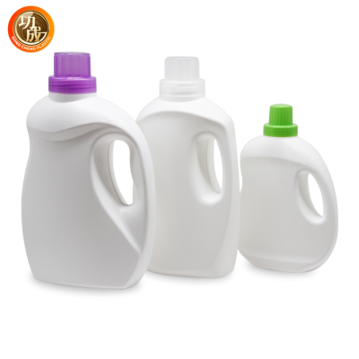 High quality custom empty pe plastic 2l liquid laundry detergent bottle