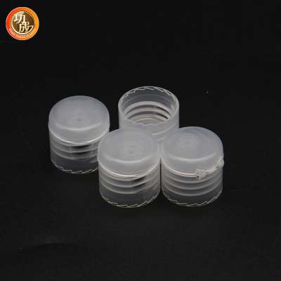 Cheap transparent pp 20mm plastic flip top caps for bottles